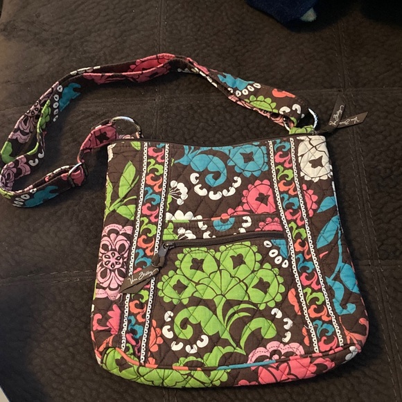 Vera Bradley Hipster Multicolor Lola (Retired)Floral Print crossbody Bag - Picture 1 of 11